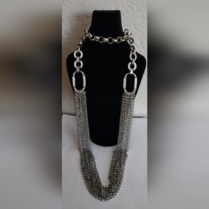 SILVER TONE CHAIN LINK 40" NECKLACE